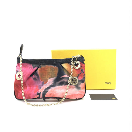 Fendi Multicolor Floral Print Shoulder Bag