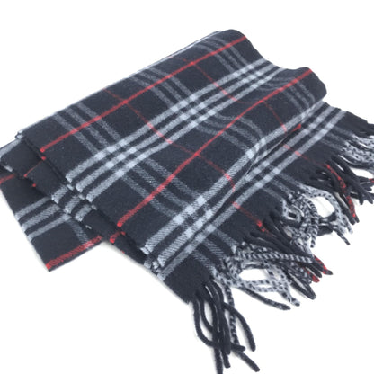 Burberry Nova Check Wool Scarf With Fringe
