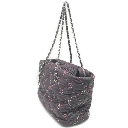 Chanel Paris-Byzance Chain Shoulder Bag Purple Nylon