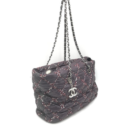 Chanel Paris-Byzance Chain Shoulder Bag Purple Nylon