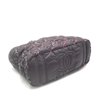 Chanel Paris-Byzance Chain Shoulder Bag Purple Nylon