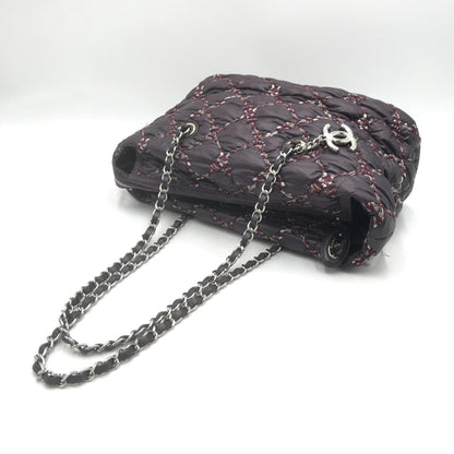 Chanel Paris-Byzance Chain Shoulder Bag Purple Nylon