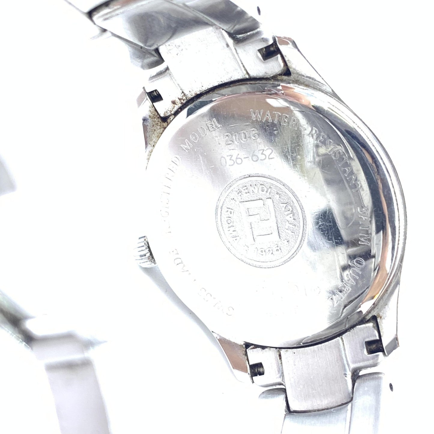 Fendi Pink Champagne Dial Quartz Watch, Stainless Steel