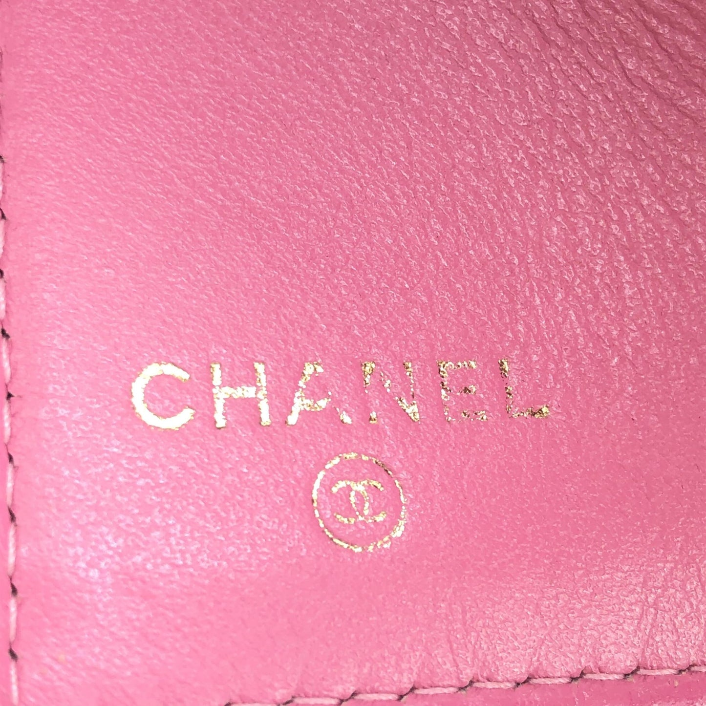 Chanel Pink Leather Quilted Flap Wallet