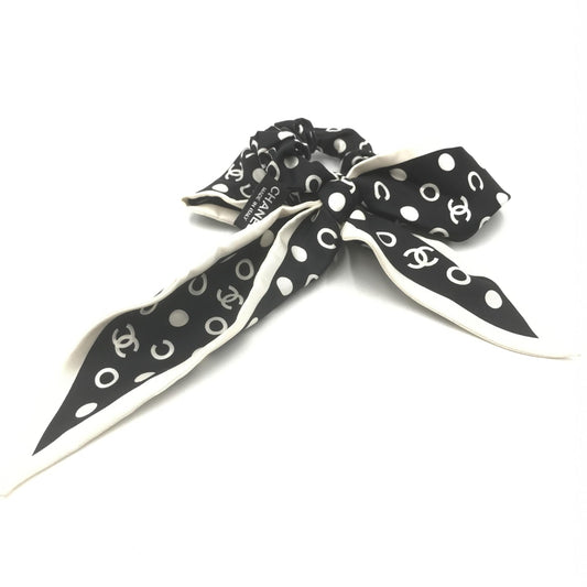 Chanel Silk Polka Dot Twilly Hair Accessory