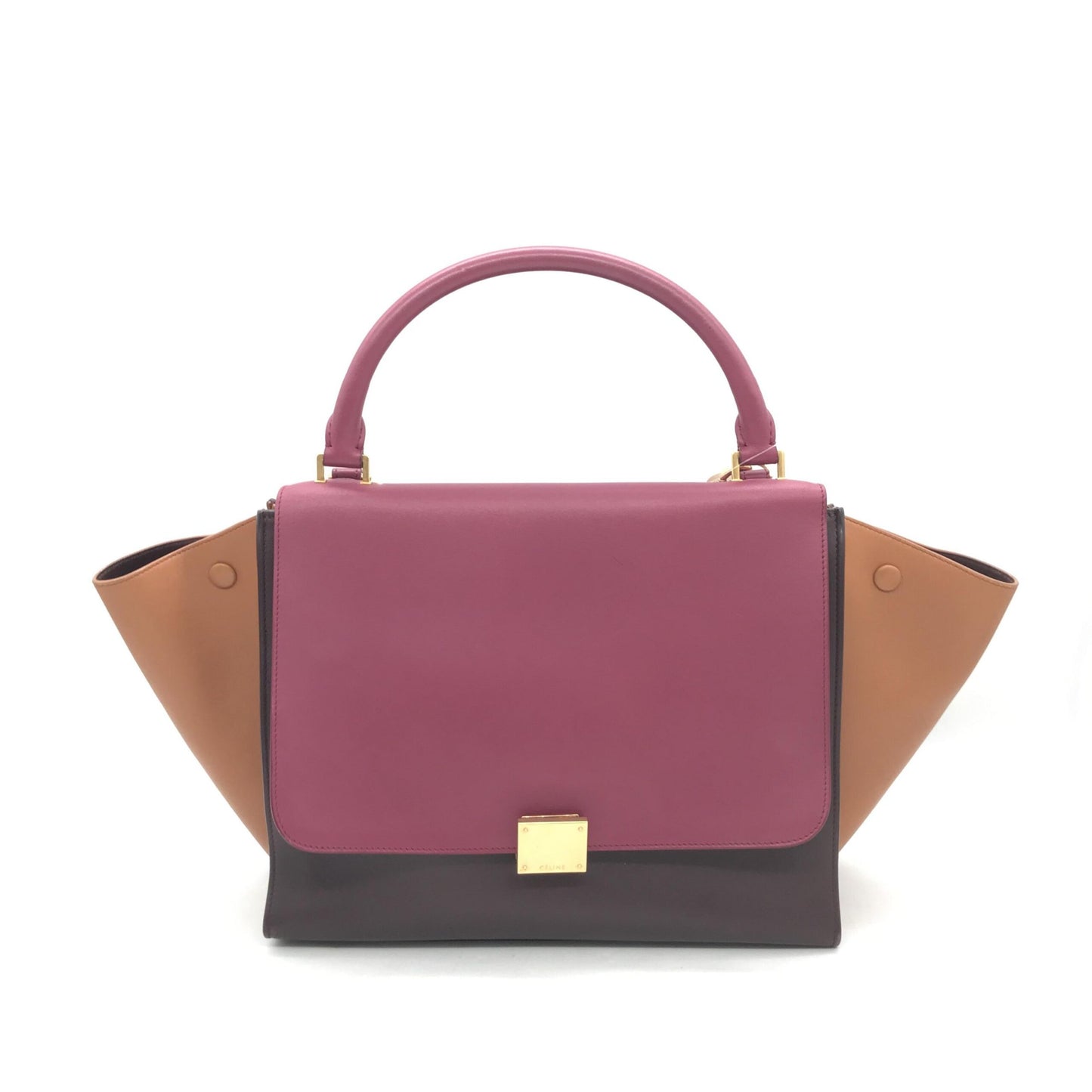 Celine Tricolor Leather Trapeze Handbag