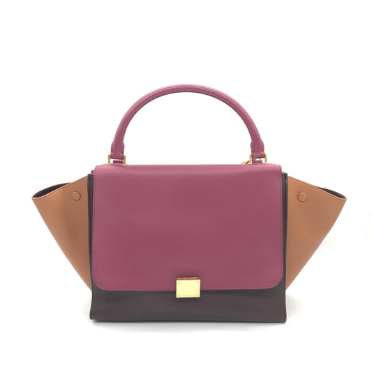 Celine Tricolor Leather Trapeze Handbag