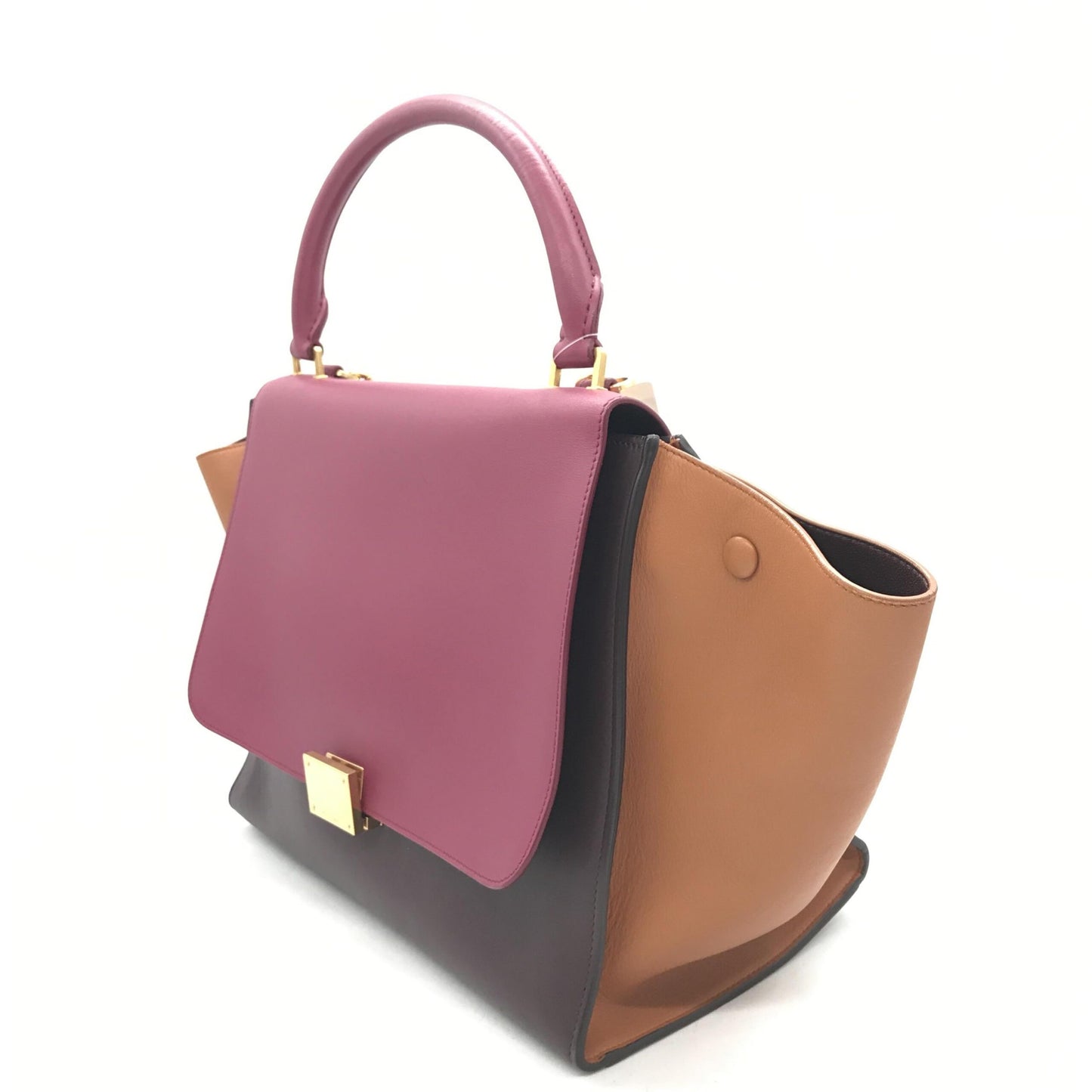 Celine Tricolor Leather Trapeze Handbag
