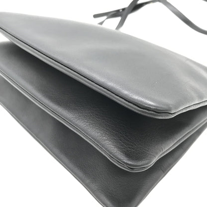Celine Trio Black Leather Shoulder Bag