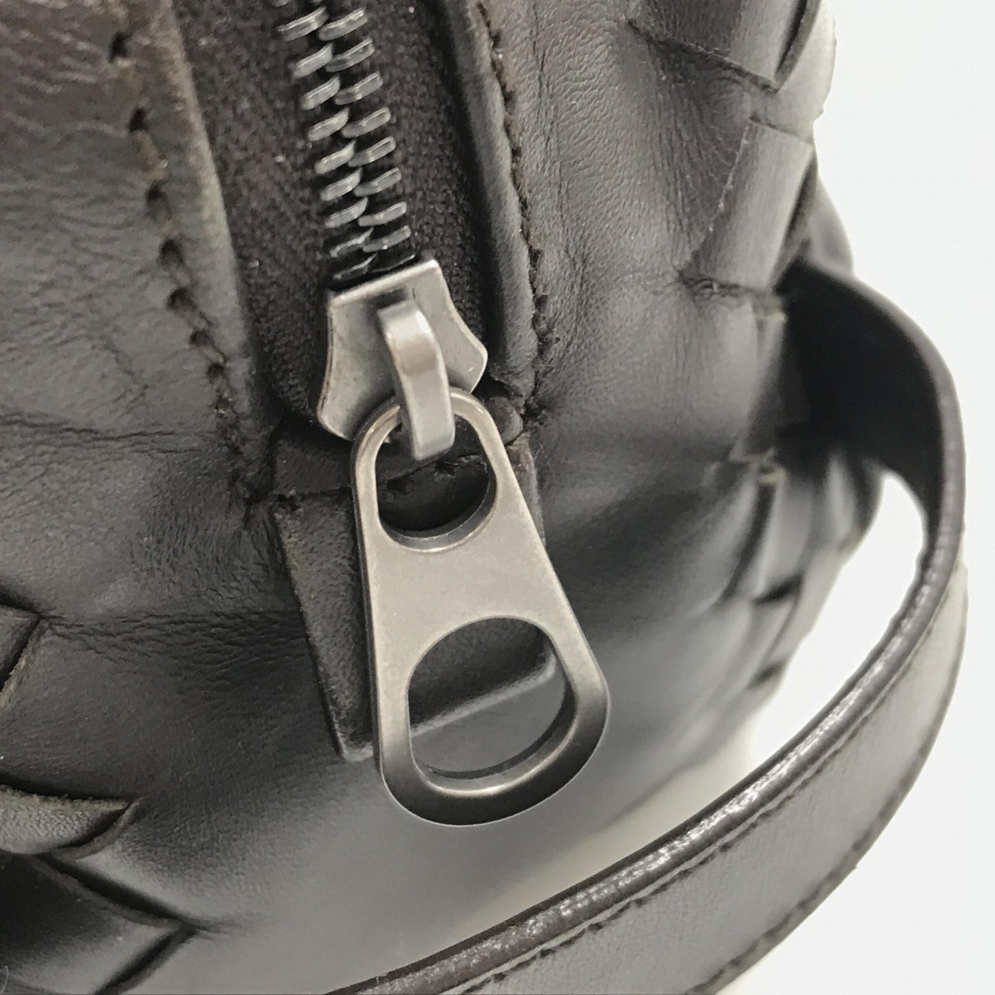 Bottega Veneta Woven Leather Cosmetic Bag, Black