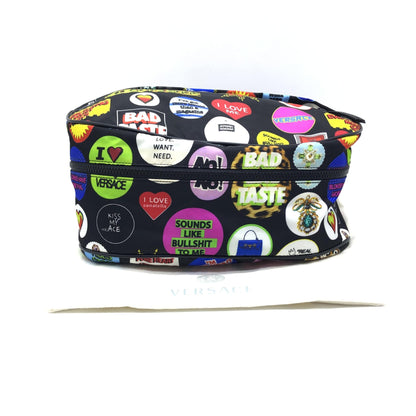 Versace Versache Nylon Travel Stamp Vanity Pouch