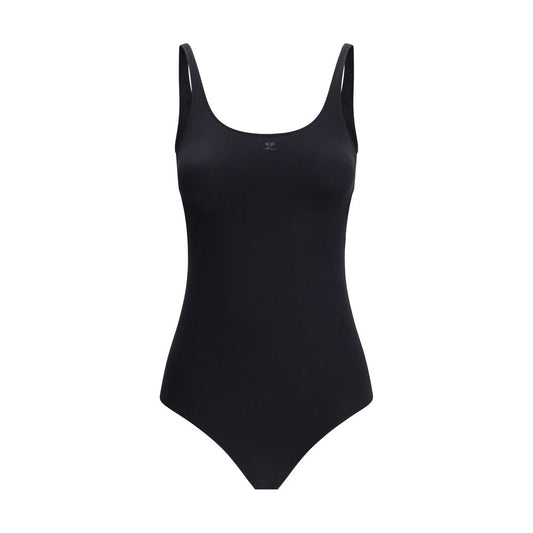 Courrèges Black Elastane One-Piece Swimsuit