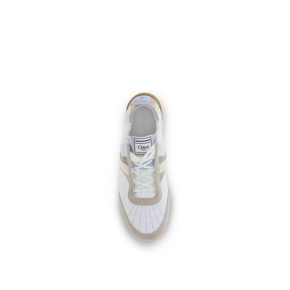 Chloé White Calf Leather Bos Taurus Athletic Sneakers