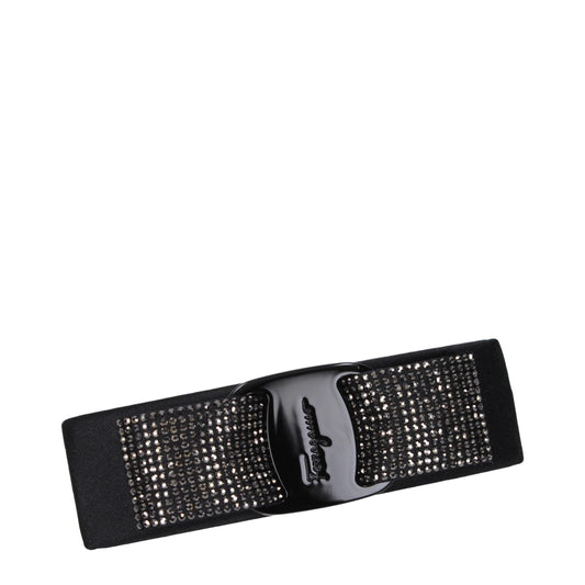 Salvatore Ferragamo Black Fabric Hair Clip