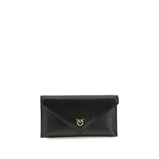 PINKO Black Calf Leather Bos Taurus Shoulder Bag