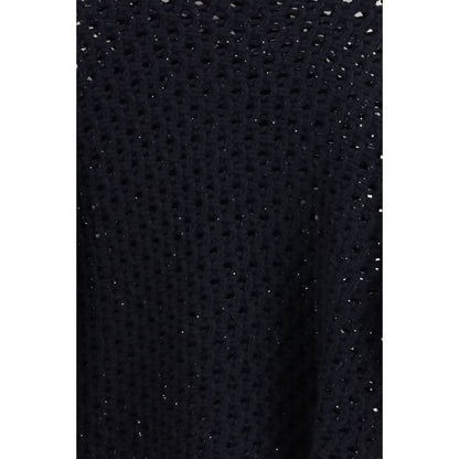 Fabiana Filippi Black Wool Oves Aries Sweatshirt