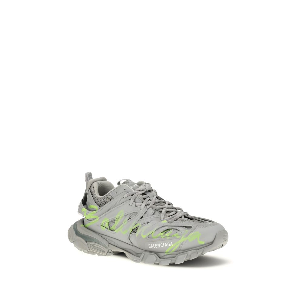 Balenciaga Gray Polyester Athletic Sneakers