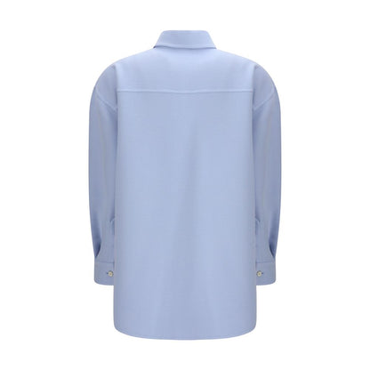 Fabiana Filippi Blue Wool Oves Aries Dress Shirt