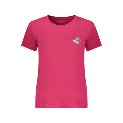 Pepe Jeans Rosso Cotton Women T-Shirt