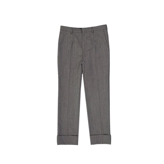 Prada Gray Wool Casual Pants