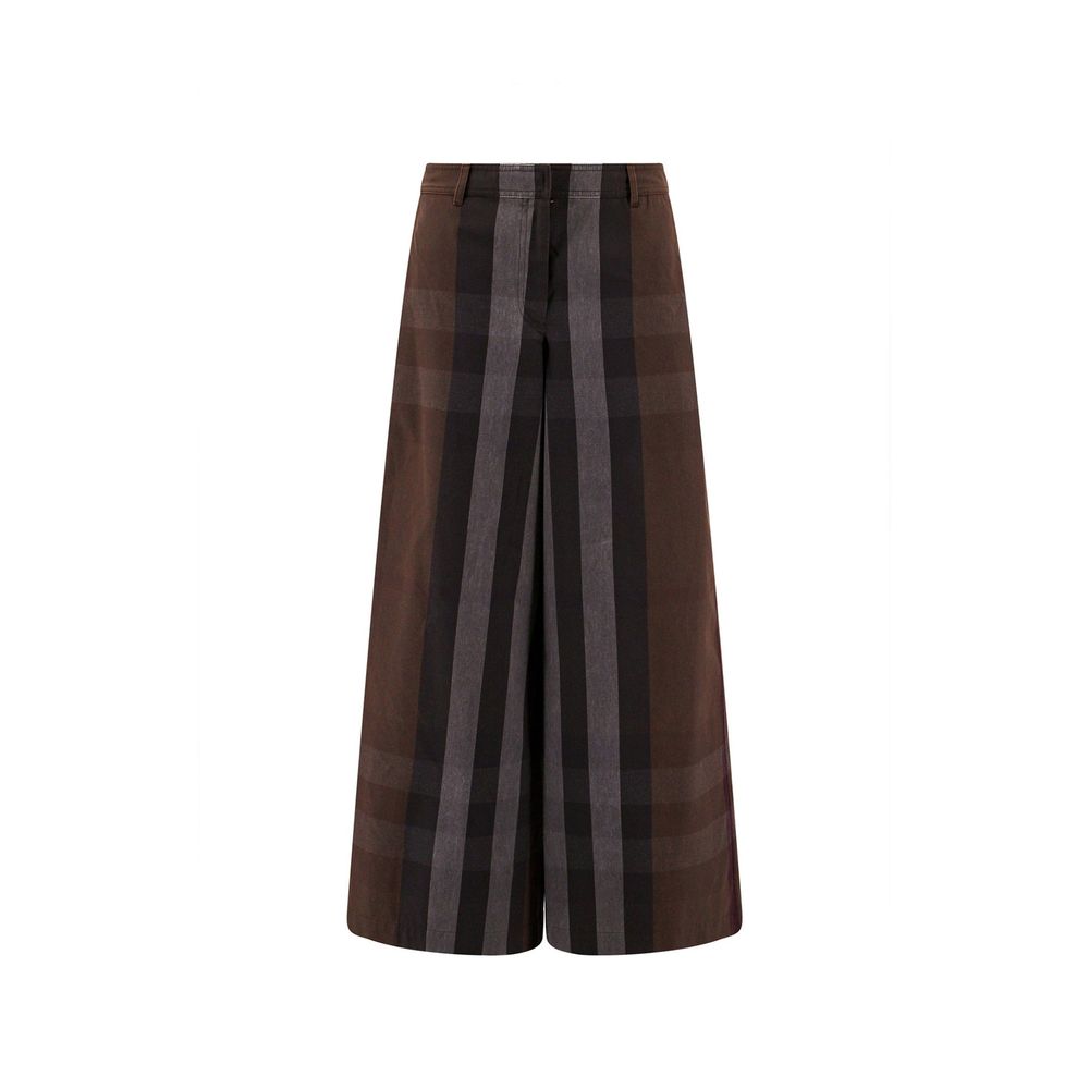 Burberry Brown Cotton Casual Pants