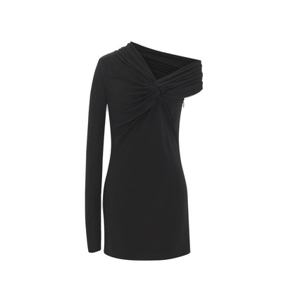 Saint Laurent Black Viscose Cocktail Dress