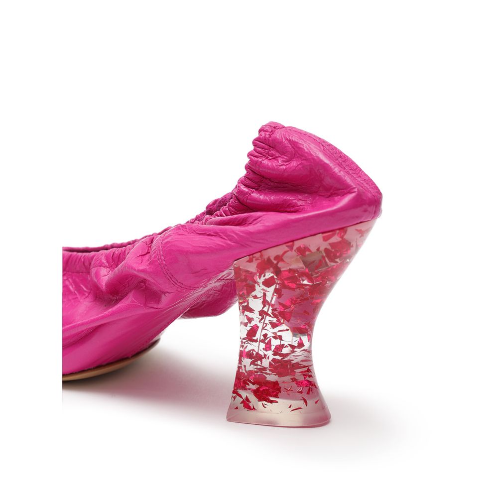 Bottega Veneta Fuchsia Leather Slippers