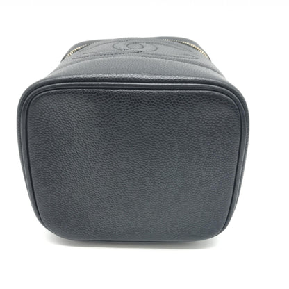 Chanel Caviar Leather Vanity Handbag In Black
