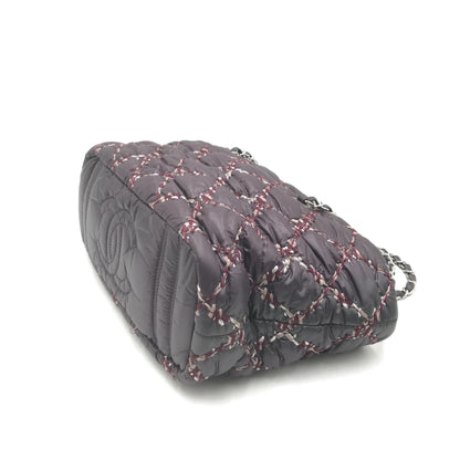 Chanel Paris-Byzance Chain Shoulder Bag Purple Nylon