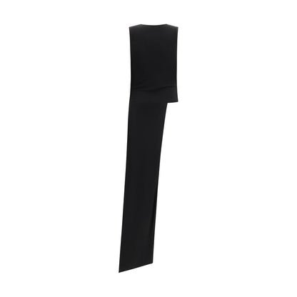 Ami Paris Black Viscose Cocktail Dress