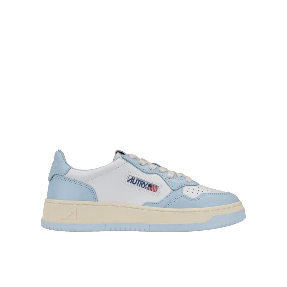 Autry Blue Leather Low Top Sneakers