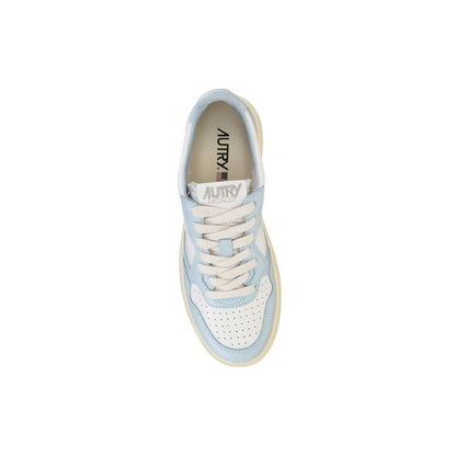Autry Blue Leather Low Top Sneakers