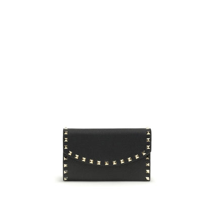 Valentino Garavani Black Calf Leather Bos Taurus Wallet