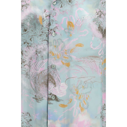 Off-White Multicolor Viscose Pattern Shirt