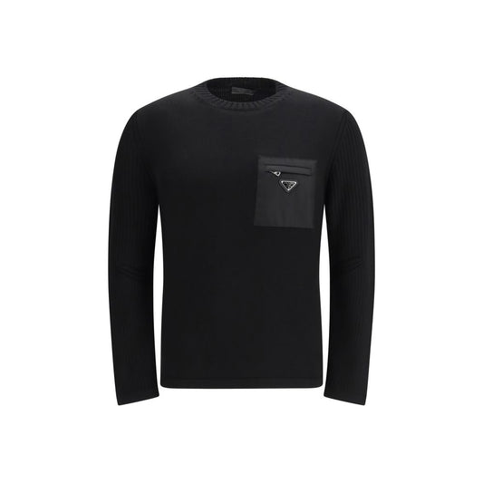 Prada Black Wool Sweatshirt