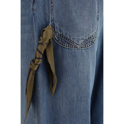 Darkpark Blue Cotton Relaxed Fit Jeans