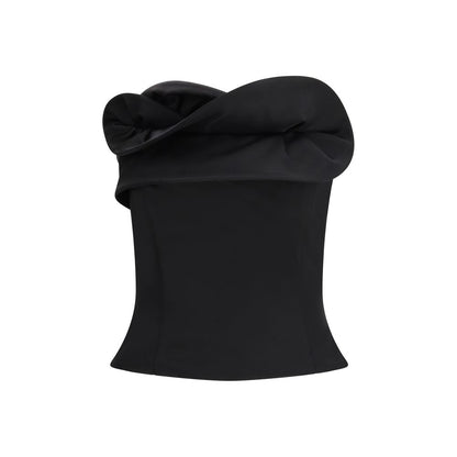 Magda Butrym Black Wool Tank Tops