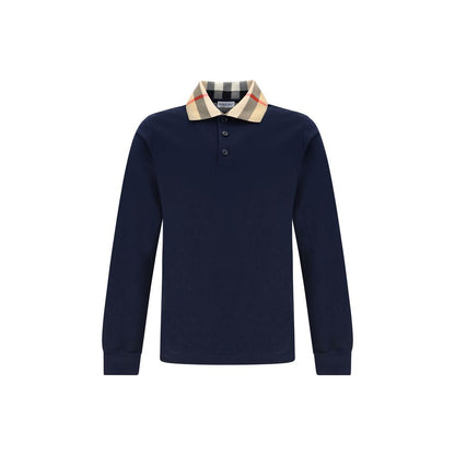 Burberry Blue Cotton Polo Shirt