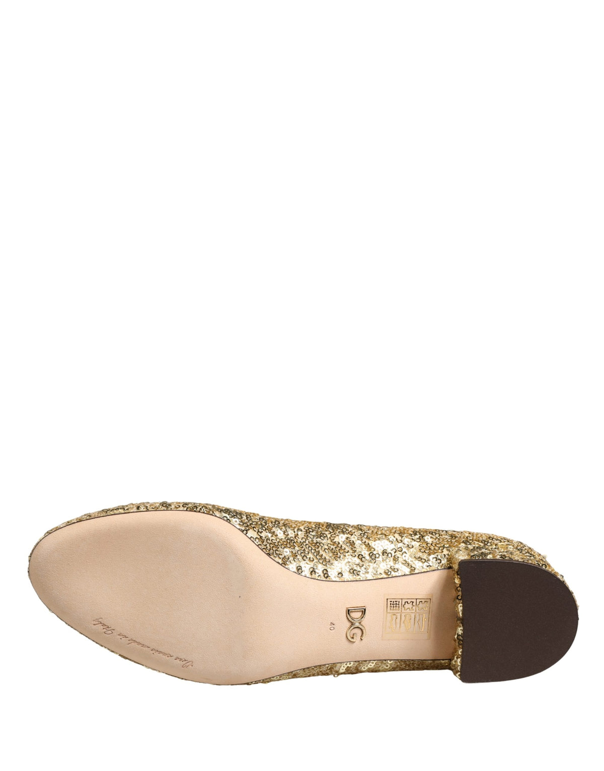 Dolce & Gabbana Goldene Pailletten-Stiefeletten Stretch-Schuhe