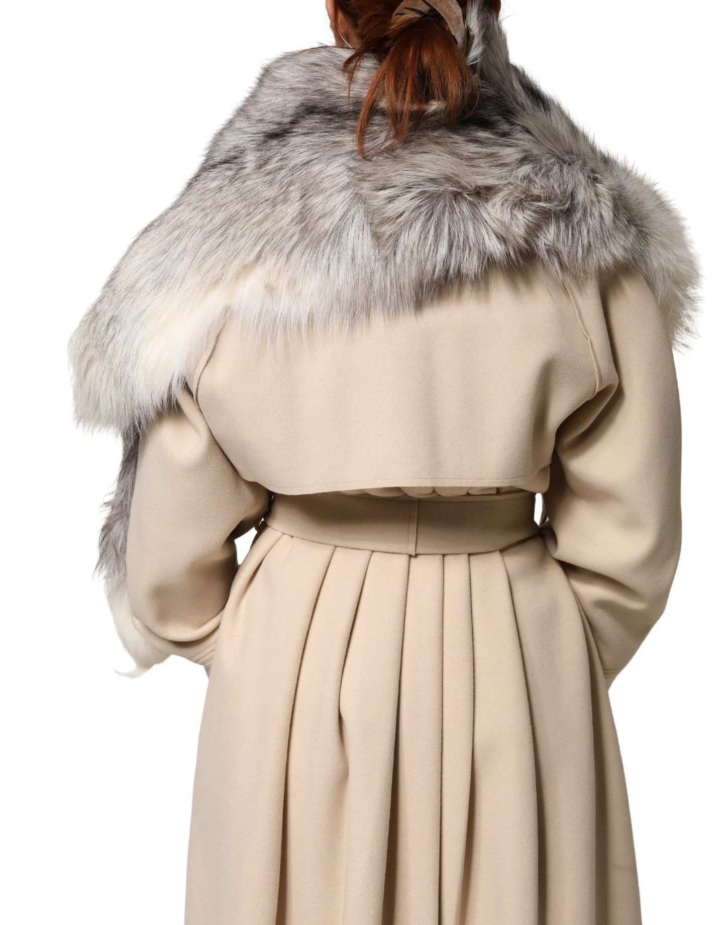 Dolce &amp; Gabbana – Halswärmer-Winterschal aus weißem Fuchspelz