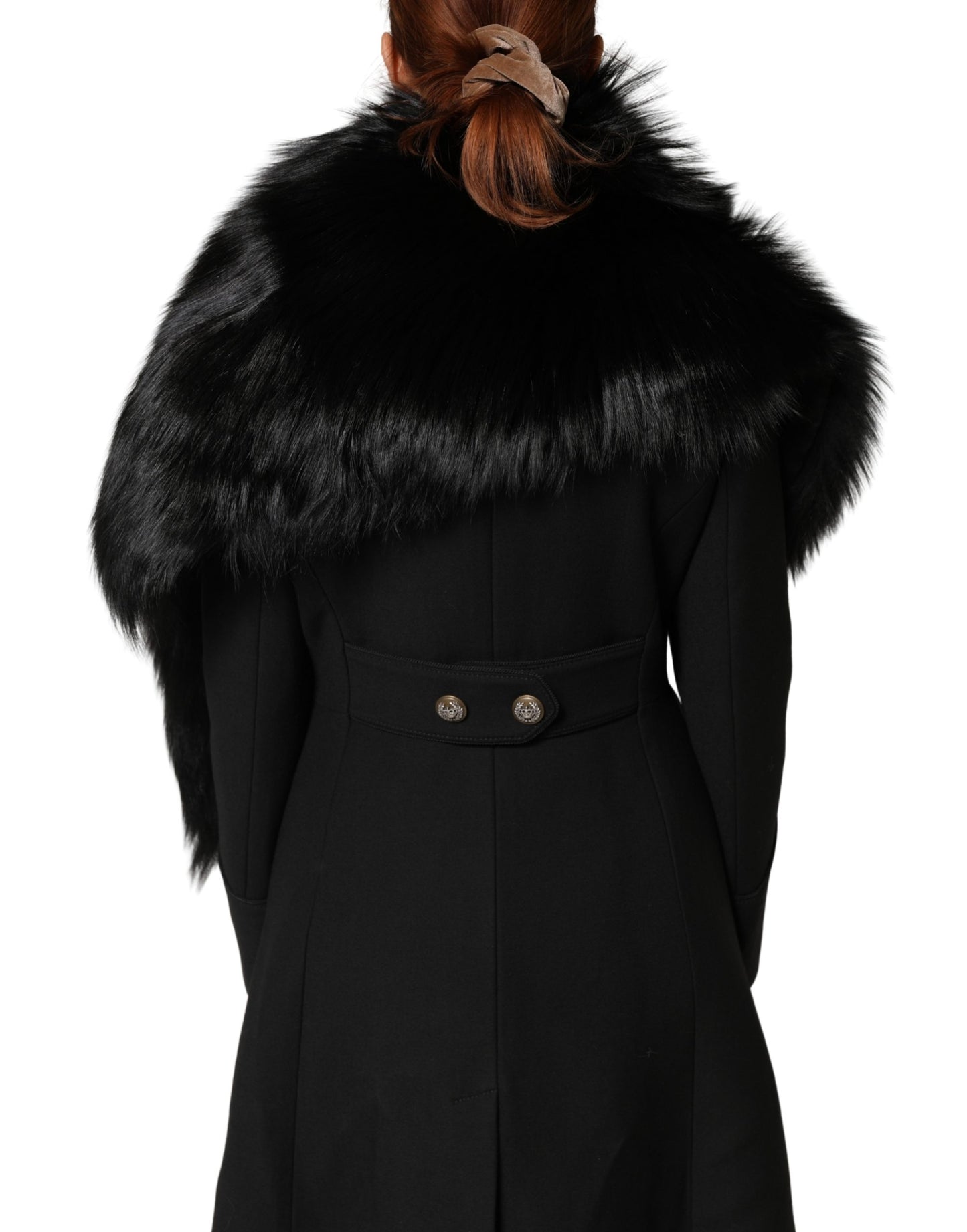 Dolce &amp; Gabbana – Halswärmer-Winterschal aus schwarzem Fuchspelz