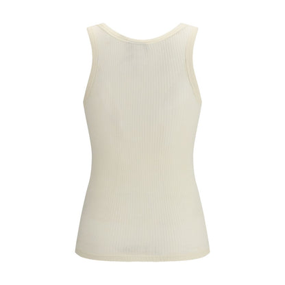Forte_Forte Beige Wool Oves Aries Sleeveles T-Shirt