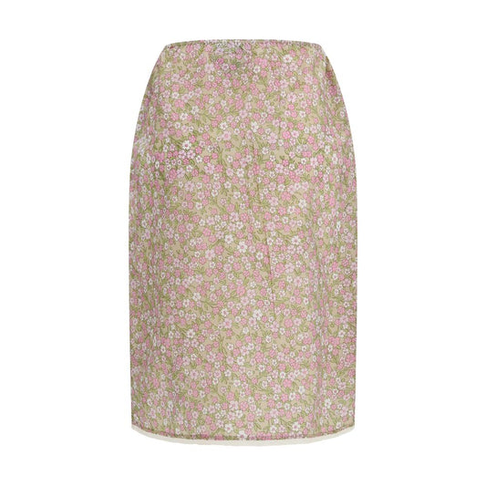 Prada Multicolor Nylon Midi Skirt