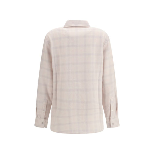God's True Cashmere White Cashmere Pattern Shirt