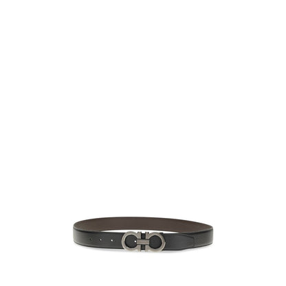 Ferragamo Black Leather Regular Belt