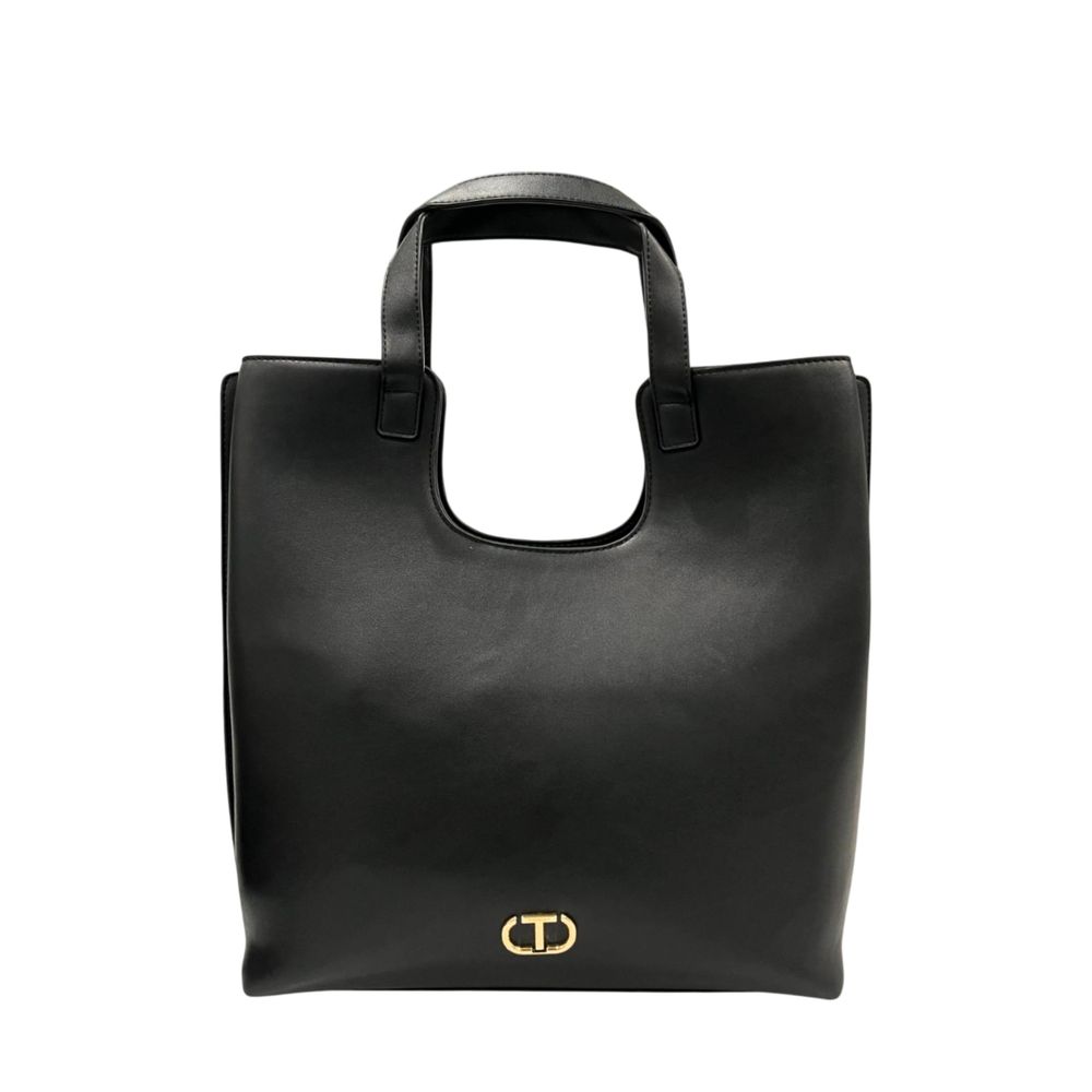 Twinset Black PU Women Shoulder Bag
