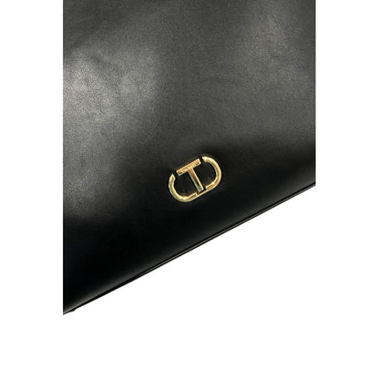 Twinset Black PU Women Shoulder Bag