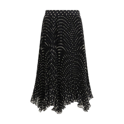 Valentino Garavani Black Silk Skirt