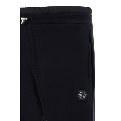 Philipp Plein Black Cotton Joggers (Workout Pants)