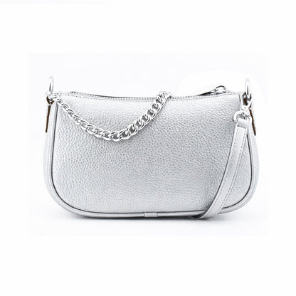 Michael Kors Gray Leather Shoulder Bag